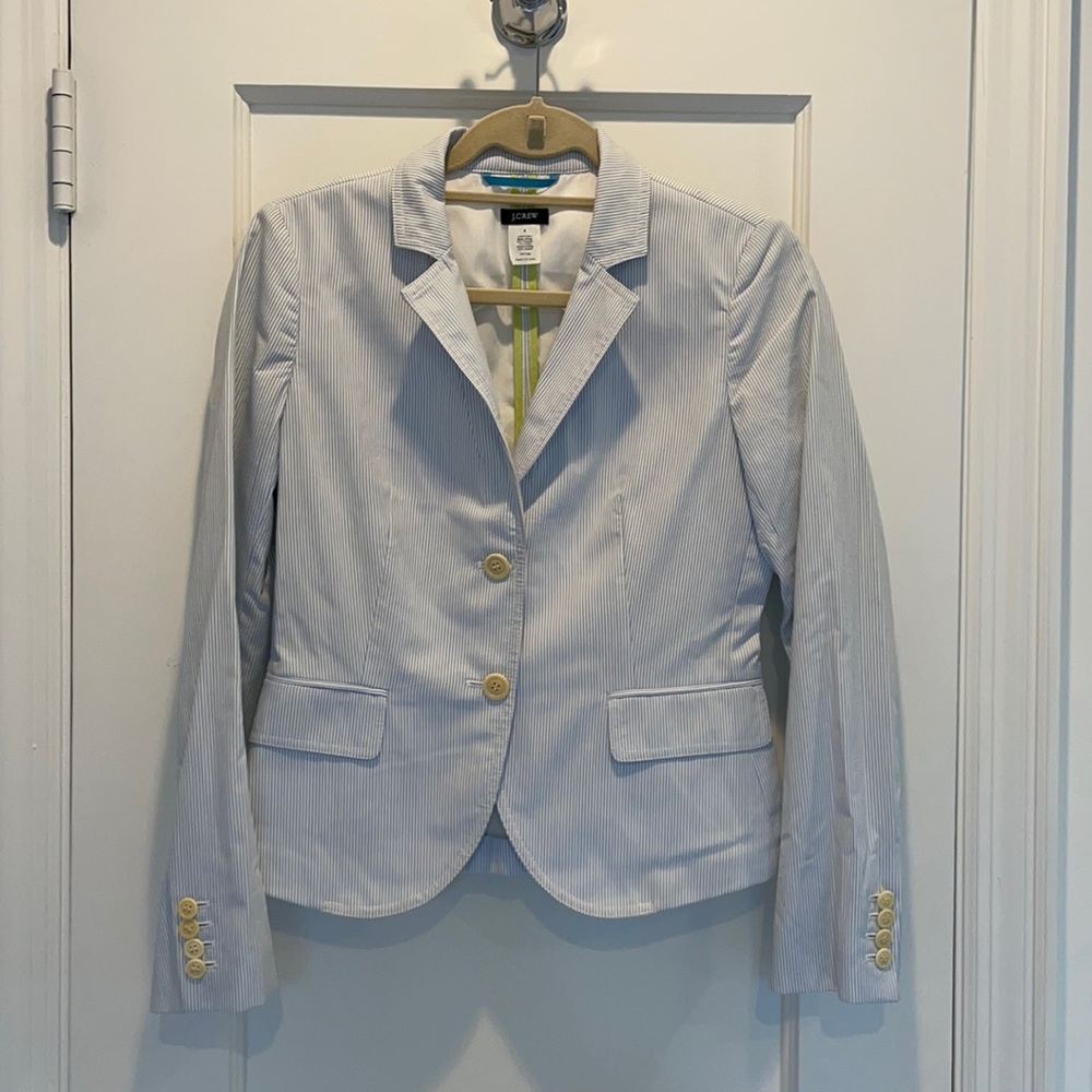 J. Crew Seersucker Blazer